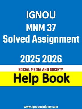 IGNOU MNM 37 Solved Assignment 2025 2026